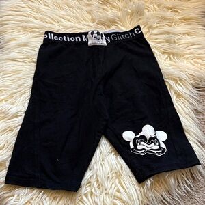 Zara women Mickey glitch biker shorts